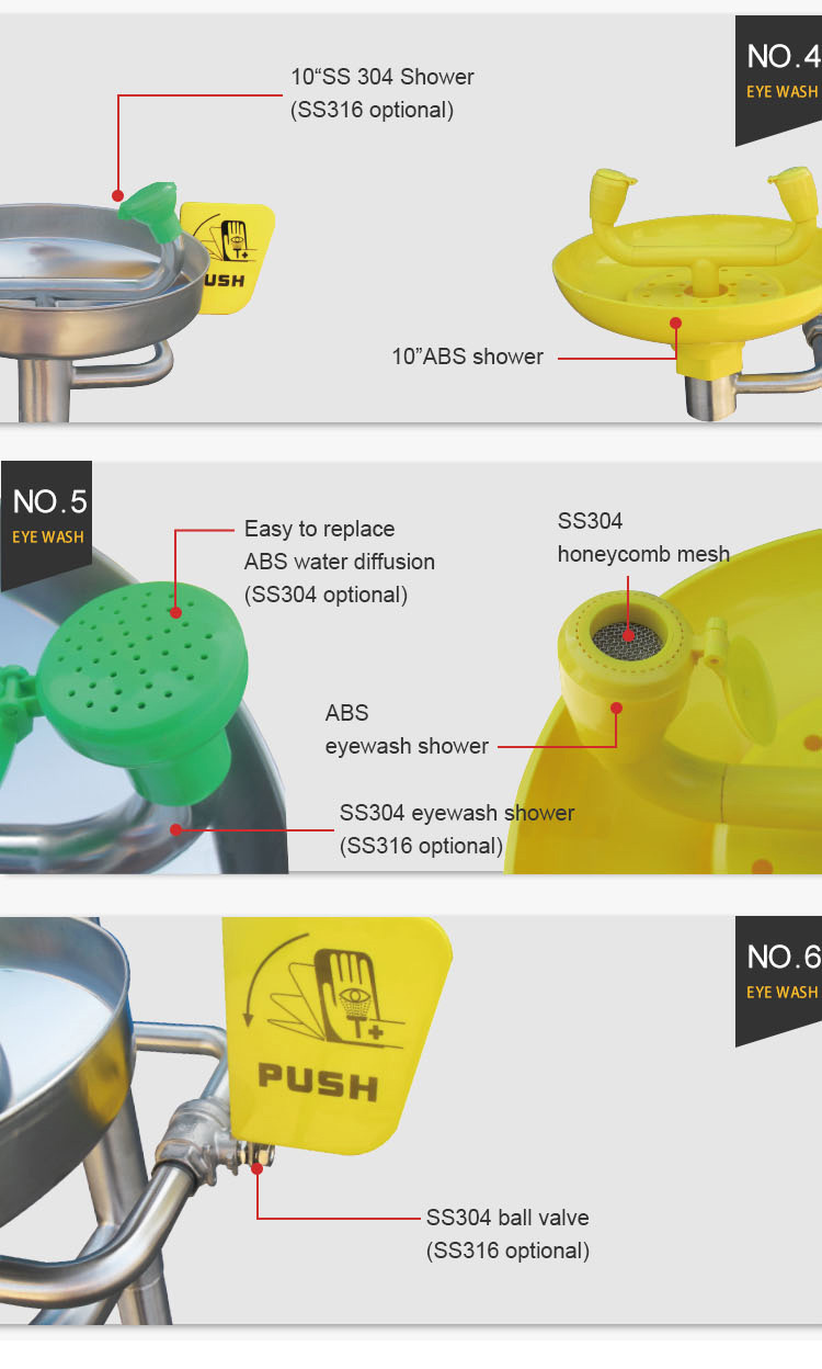 Kombinált Eye Wash & zuhany BD-560H