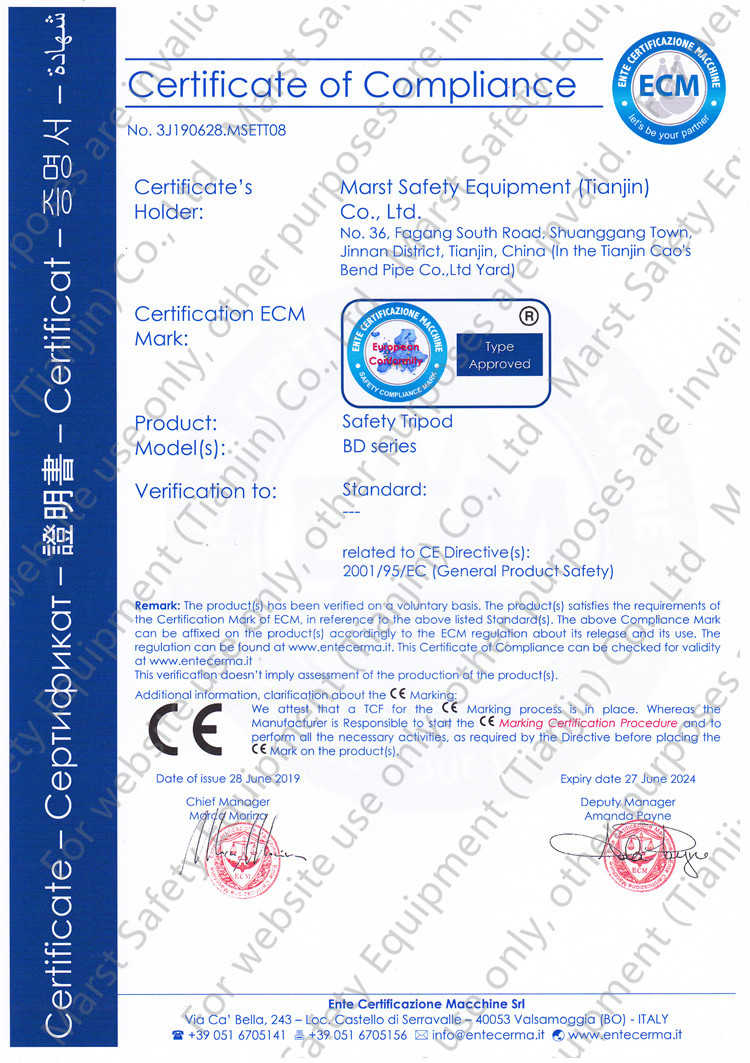 CE-sikkerhed stativ
