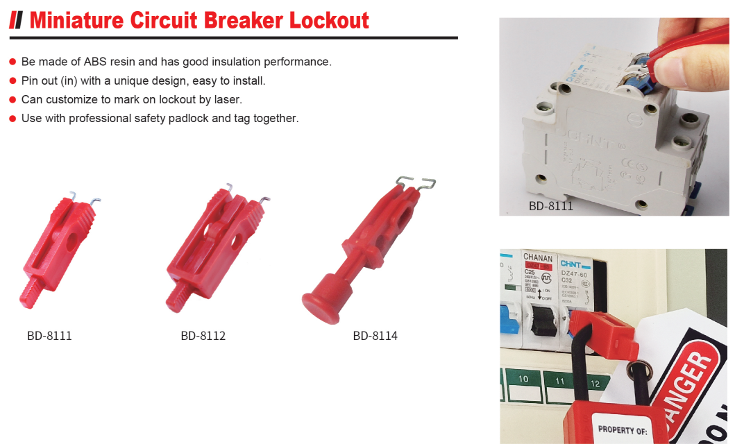 miniatur circuit breaker lockouts